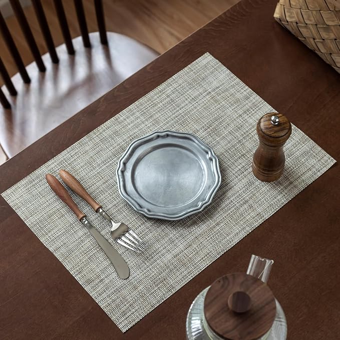LEXMORE PlaceMats Set of 12 Vinyl/Plastic Woven Place Mats - Image 6
