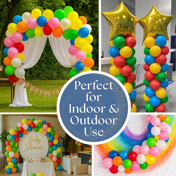 Monty 200 Pcs Latex Balloons Assorted Multicolor - Image 8