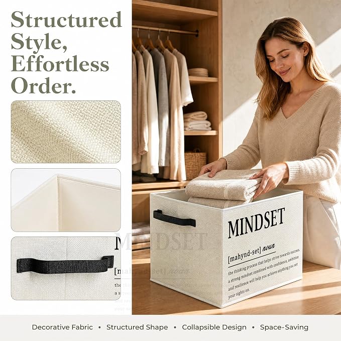 Inspirational Mindset Definition Storage Basket - Image 2