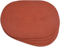 Placemats Set of 4, Woven Oval Braided Dining Table Mats | 12 x 17.5 Inch Size by Noctiflorous
