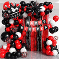 Red and Black Birthday Party Decorations 152Pcs by PTGOLUO