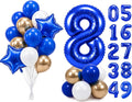 PartyWoo Number Balloons 40 Inch Blue Number 8 Kit by PartyWoo