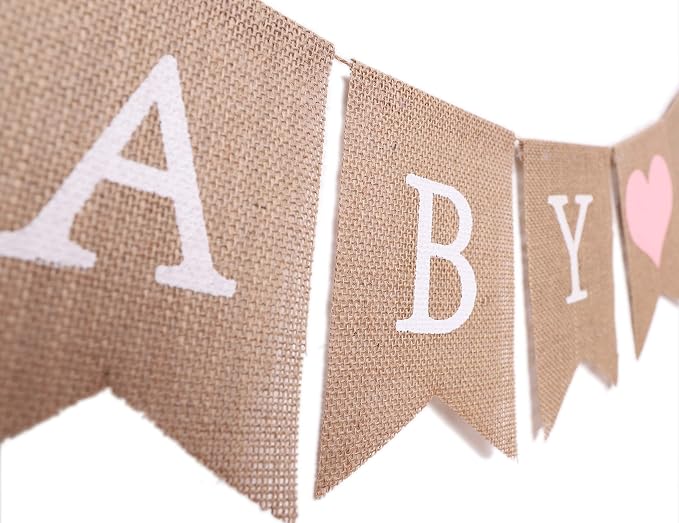 Sweet Baby Girl Burlap Banner - Image 8