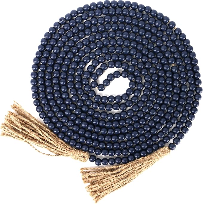 CVHOMEDECO. 16 Feet Wood Beads Garland by CVHOMEDECO