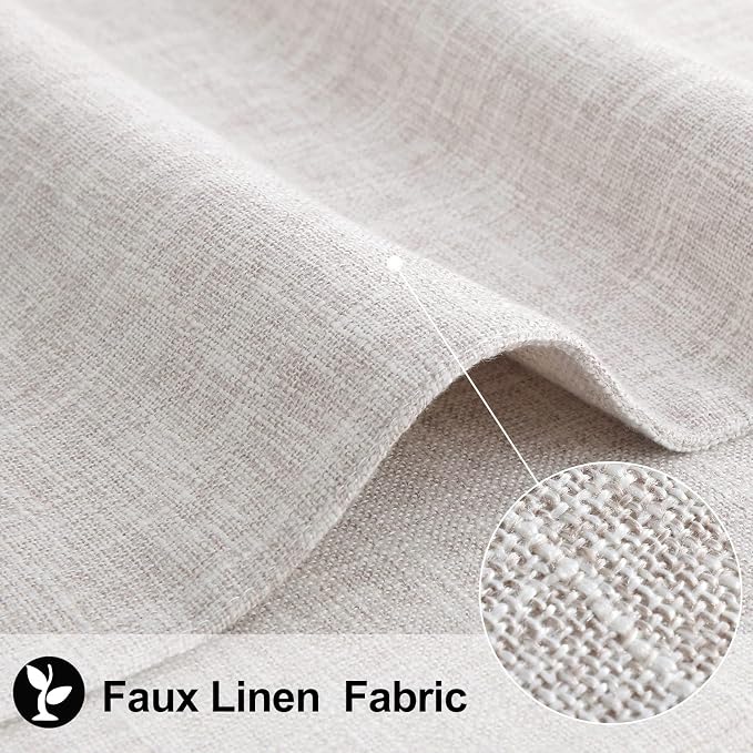 Faux Cotton Linen Placemats Set of 4, Cloth Washable Farmhouse Dining Table Mats - Image 2