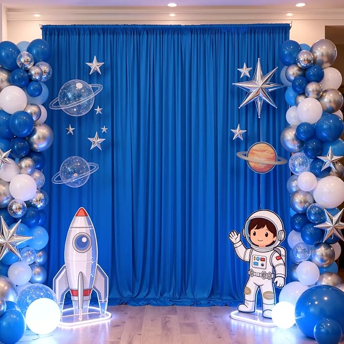 20ft×12ft Royal Blue Backdrop Curtain - Image 5