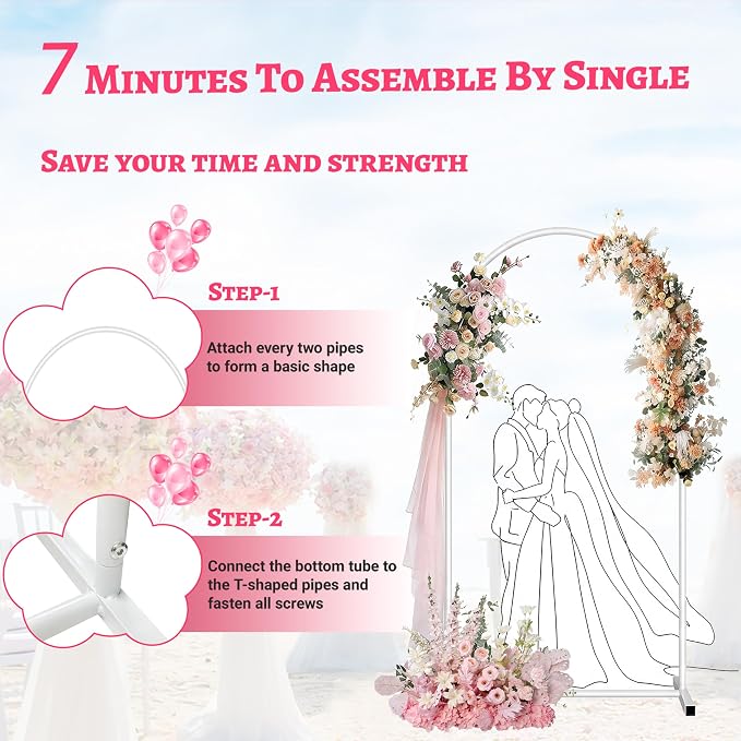 7.2FT Arch Backdrop Stand, Backdrop Arch - Image 5