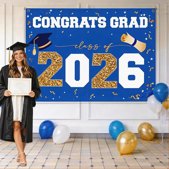 Graduation Decorations 2026 Large Outdoor Banner by ATFUNSHOP