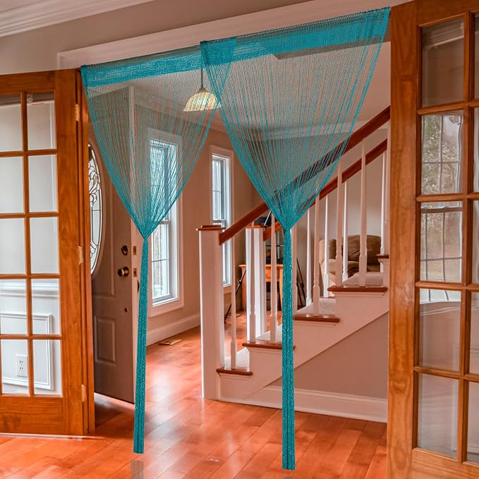 2 Pack 39 x 79 Inch Beaded Curtain String Door Curtains, Hippie Room Decor - Image 4