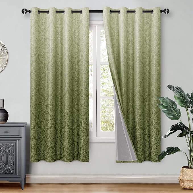 DWCN 100% Blackout Curtains for Bedroom by DWCN
