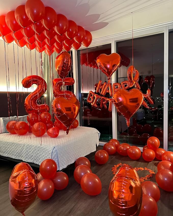 40 Inch Red Number 5 Balloon Birthday Party Decorations - Image 9