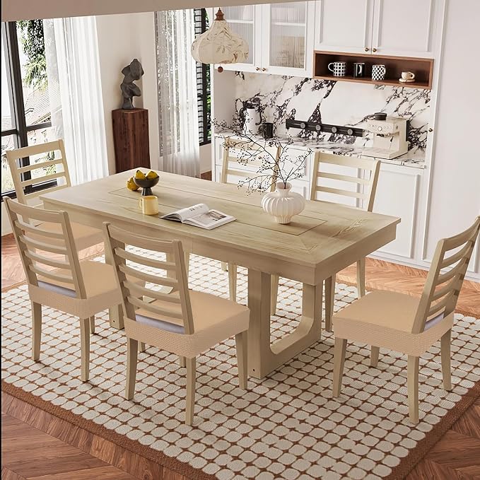 Smiry Waterproof Seat Covers for Dining Room Chairs, No Rear Covers | Stretch - Image 8