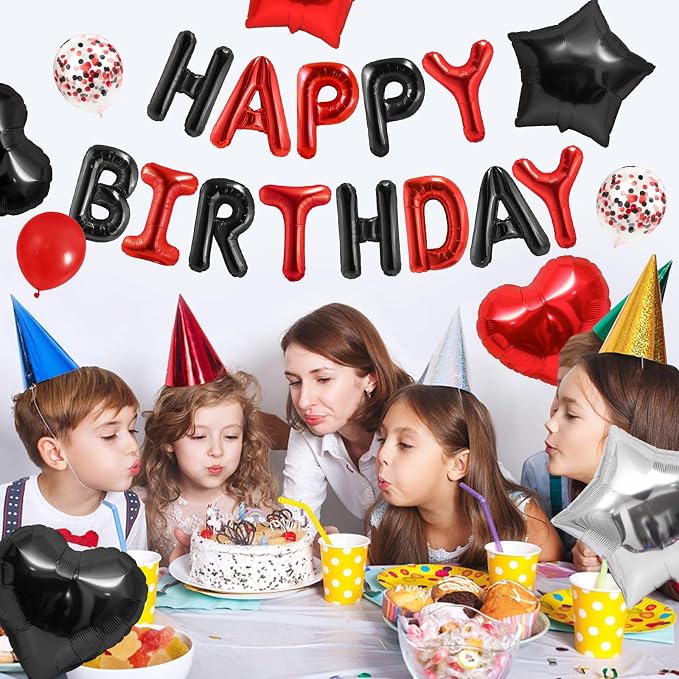 CANREVEL Happy Birthday Banner Decoration + 30pcs Star Balloons, - Image 4
