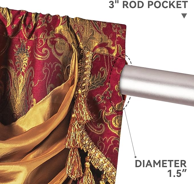 Loom and Mill Red Damask Curtains - Image 6