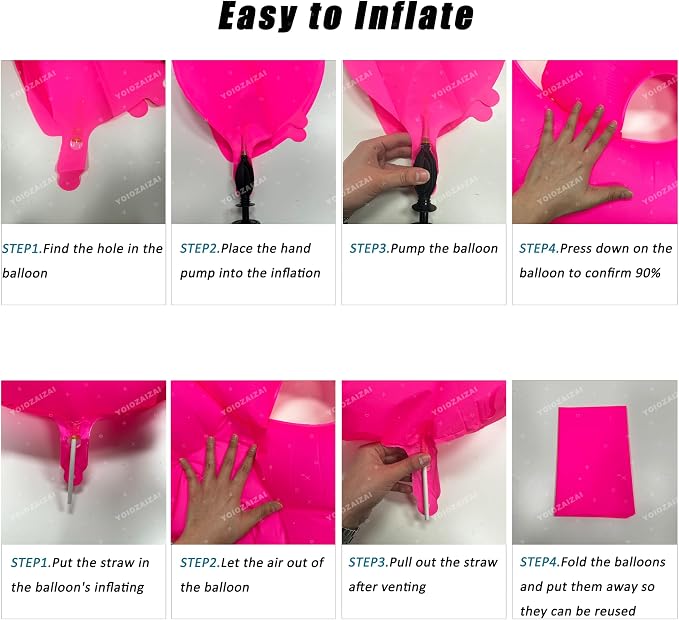 40IN Fluorescent Pink Number 7 Balloons Glow In The Dark Pink Balloon | - Image 3