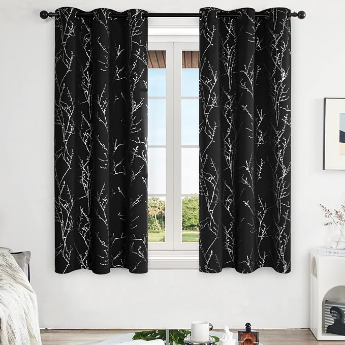 Deconovo Living Room Curtains 63 Inches Long, Thermal Insulated, Room Darkening - Image 2