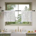Anmao Vintage Lace Kitchen Curtains 24 Inches Long 2 Panels, Romantic Semi by Anmao