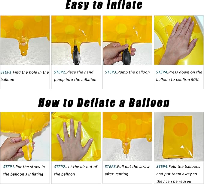 40in Yellow Polka Dot Number 1 Helium Foil Polyester Film Balloon Digital 1 | - Image 3