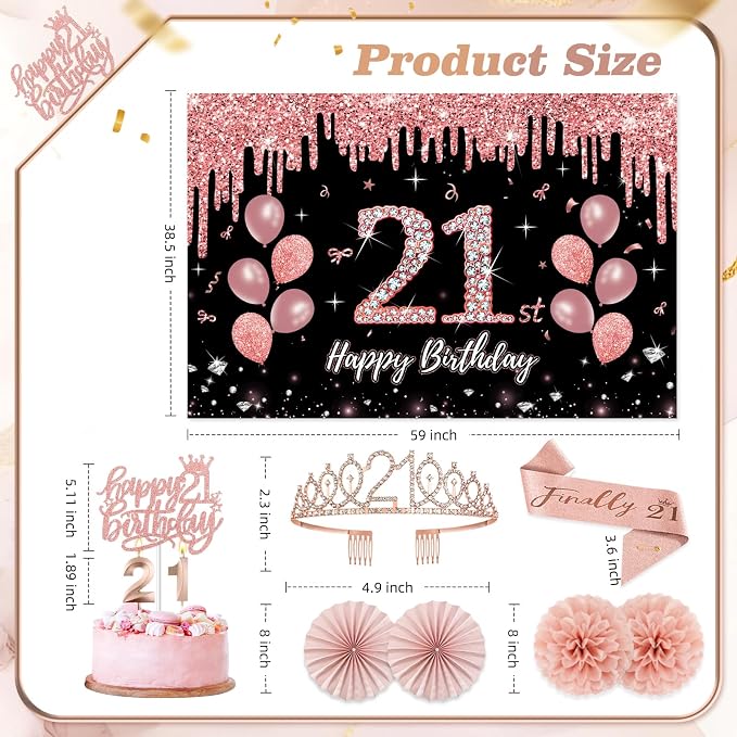 50Pcs 21st Birthday Decorations - Image 5