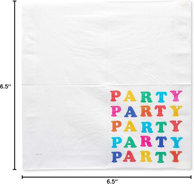 American Greetings Rainbow Party Supplies, Lunch Napkins - Image 6