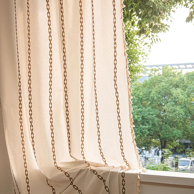 Sutuo Home Boho Curtains 90 Inches Long, Bohemian Curtain - Image 4