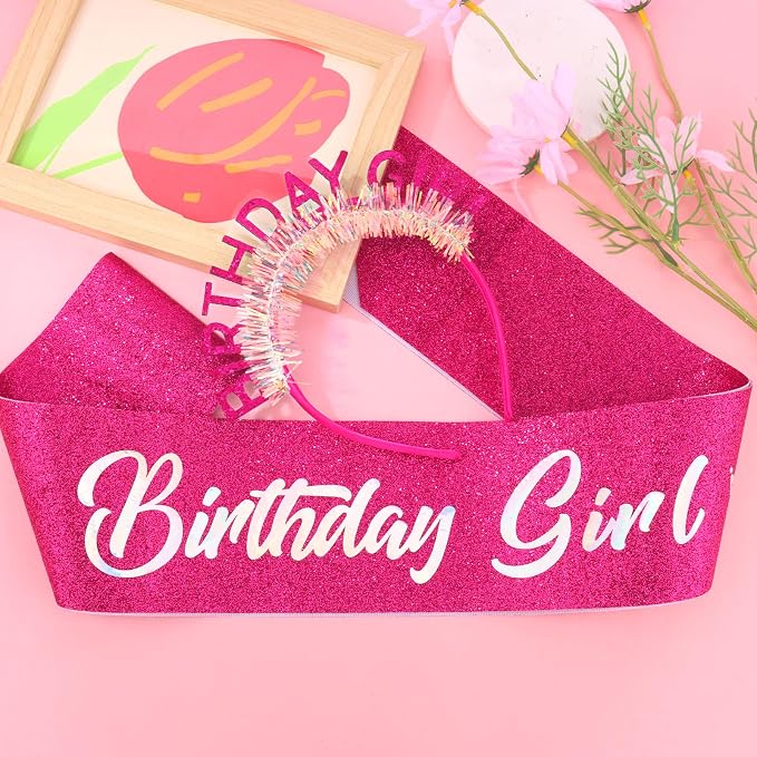 CIEHER Birthday Girl Headband Birthday Crown - Image 7