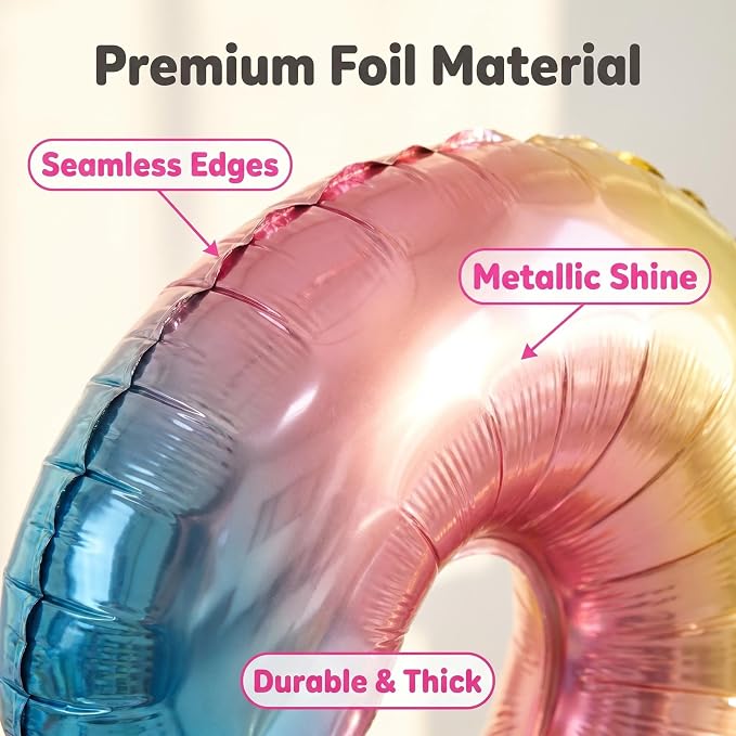 YPSelected 32 Inch Large Foil Helium Number Balloon Birthday Wedding Party 0-9 - Image 5