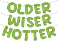 Fulmoon Set of 3 Pre Strung Older Wiser Hotter Glitter Banner Funny Birthday by Fulmoon
