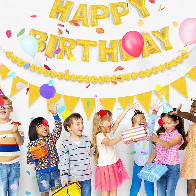 CANREVEL 3 PCS Pre-Strung 3D Happy Birthday Banner Decorations, Happy Birthday - Image 6