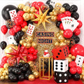 132Pcs Casino Theme Party Decorations, Dice Boxes Large Poker Cards Black Red by SNLN