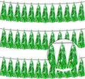 3P Green Tassel Banner Garland Metallic Foil Fringe Banner Tinsel Tassels by FENGNIAN