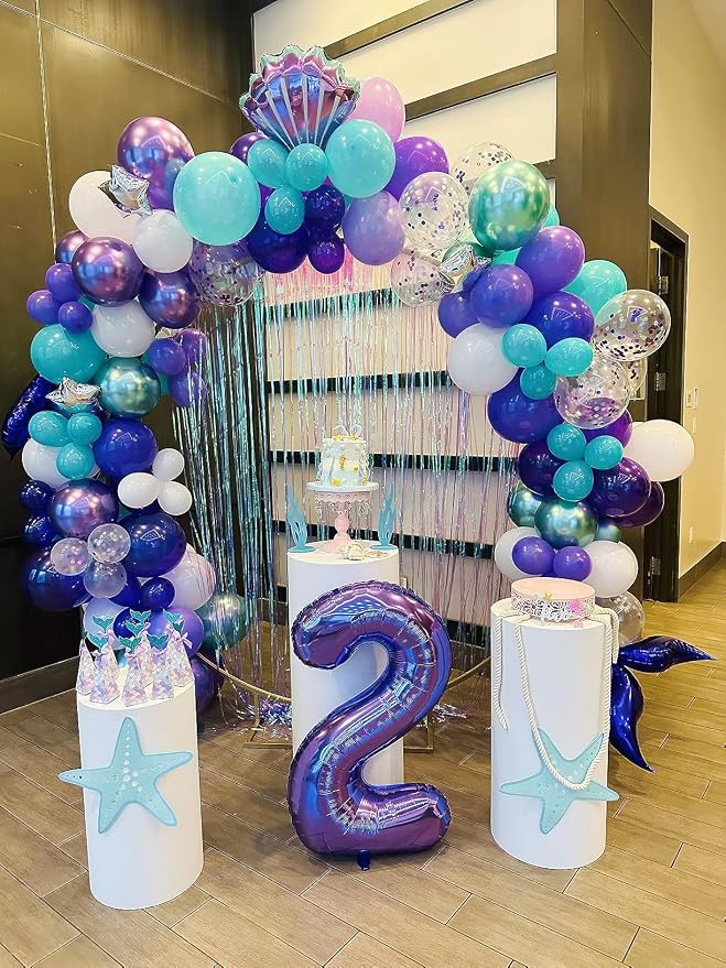 2 Balloon Numbers Birthday Decorations, 40In Purple Balloons - Image 2