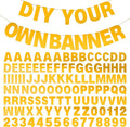 DIY Banner Kit with Letters Bright Gold Customizable Birthday Banners by mifengda