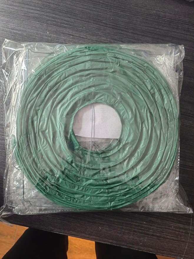 Christmas Green Paper Lanterns Hanging Ceiling Round Lanterns Indoor 10in | - Image 11