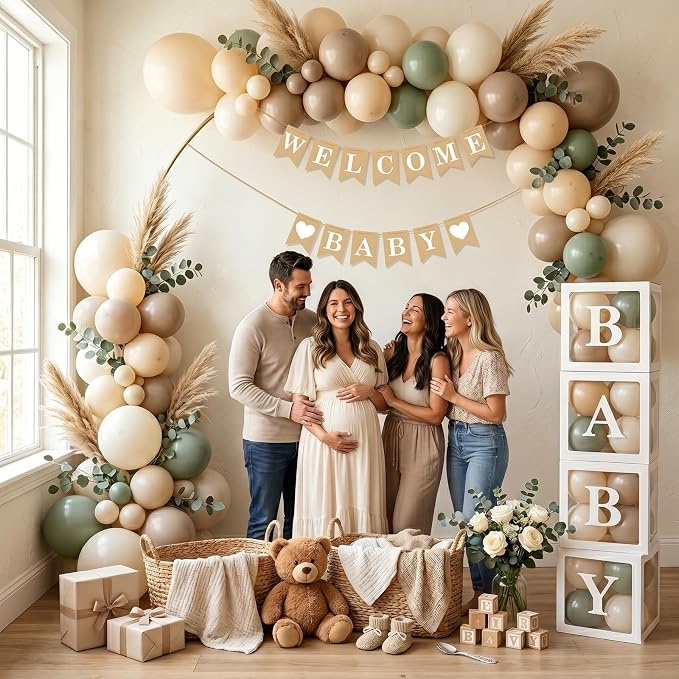 Welcome Baby Banner – Rustic Baby Shower Decorations, Gender Neutral Baby - Image 7