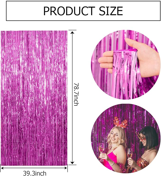20 Pack Hot Pink Party Decorations - Image 7