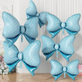 Blue Bow Balloons Different Sizes, Large 35/31/16inch Blue Polka Dot Bow Foil by Togvu