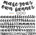BEISHIDA Glitter Black 116 PCS A-Z DIY Letter Banner Kit Make Your Own by Beishida