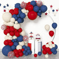 Amandir 153Pcs Red White Blue Balloon Arch Kit, Different Sizes 18 12 10 5 Inch by Amandir