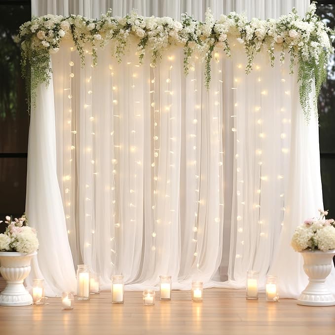 20x10ft White Tulle Backdrop Curtain - Image 8