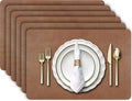 Aofmee Faux Leather Placemats Set of 6 by Aofmee