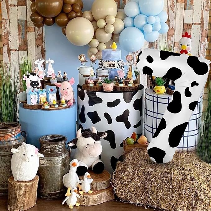 40 Inch Cow Print Balloon, Number 7 Balloons - Image 7