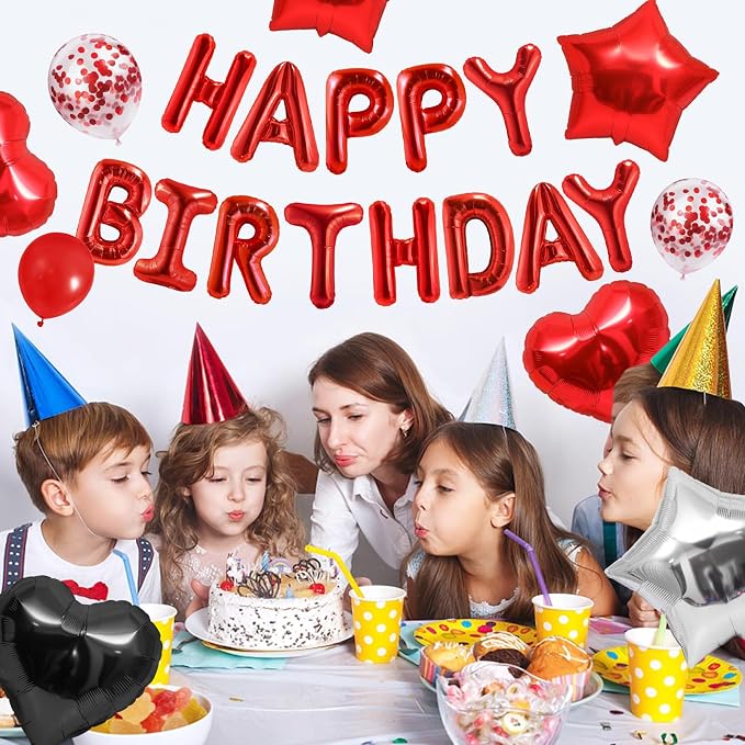 CANREVEL Happy Birthday Banner Decoration + 30pcs Star Balloons, - Image 4