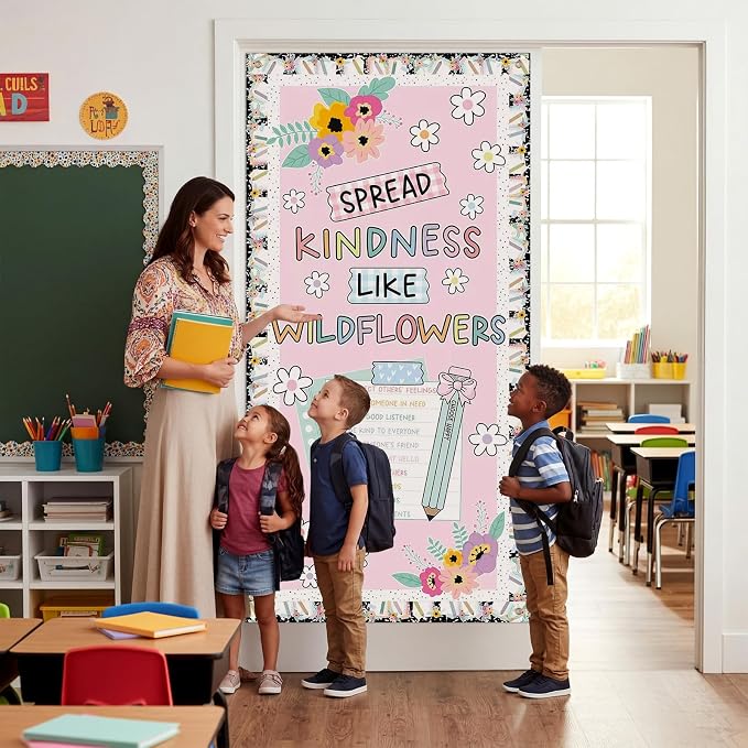 HunnmingRe Wildflower Classroom Decor Back to School Door Banner Pastel - Image 4