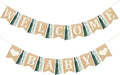 Welcome Baby Heart Burlap Pennant Banner Flag Felt Welcome Baby Sign and Heart by pinkblume