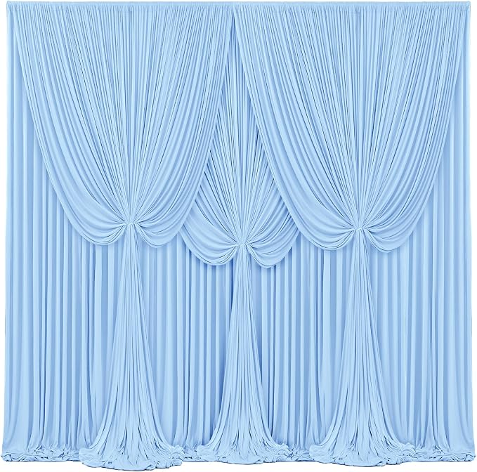 10x12 Baby Blue Backdrop Curtains - Image 2