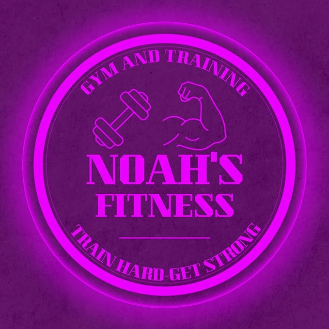 Custom Gym LED Sign – Personalized Color Changing Acrylic Wall Decor for Home Gym, Workout Room, or Man Cave (Gym, 16 INCHES)
