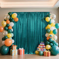 SquarePie 8x10ft Teal Sequin Backdrop, High Density Non-Transparent Glitter by SquarePie