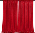 Red Sequin Backdrop Curtains 2 Pcs 5ftx8ft Sparkle Backdrop Drapes | Glitter by B-COOL