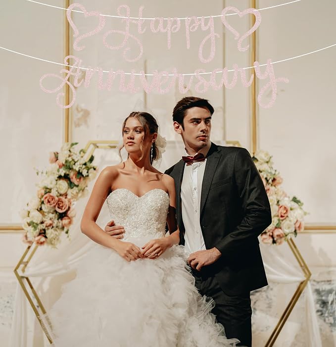 Pre-Strung Happy Anniversary Banner - Image 5